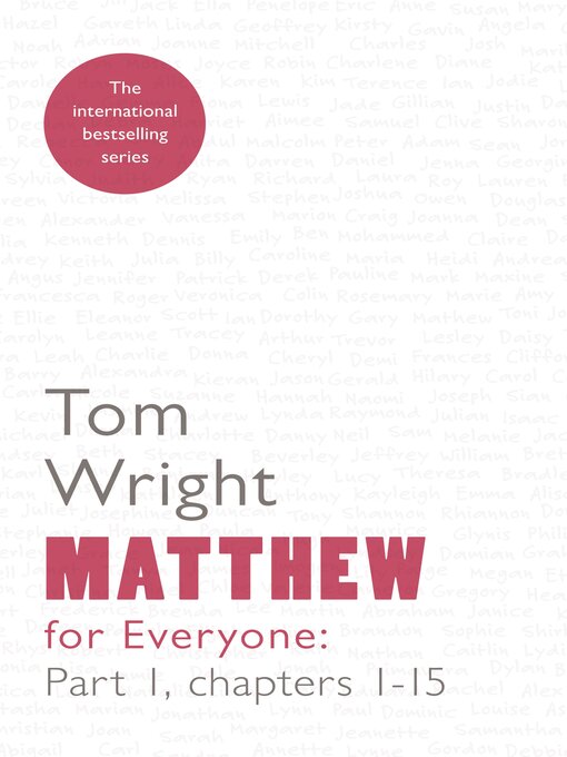 Title details for Matthew for Everyone Part 1 by Tom Wright - Wait list
